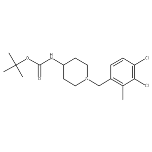 Tert-butyl 1-(3,4-dichloro-2-methylbenzyl)piperidin-4-ylcarbamate结构式