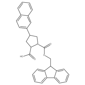 (2S,4R)-Fmoc-4-(2-naphthylmethyl)pyrrolidine-2-carboxylic acid Structure