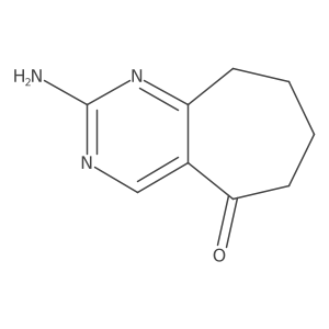 2-Amino-6,7,8,9-tetrahydro-5H-cyclohepta[d]pyrimidin-5-one结构式