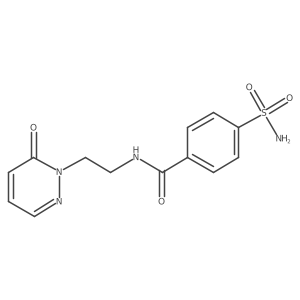 N-(2-(6-oxopyridazin-1(6H)-yl)ethyl)-4-sulfamoylbenzamide结构式
