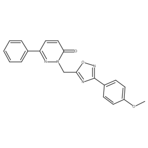 2-((3-(4-methoxyphenyl)-1,2,4-oxadiazol-5-yl)methyl)-6-phenylpyridazin-3(2H)-one Structure