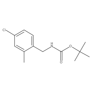 Tert-butyl (4-chloro-2-methylbenzyl)carbamate结构式