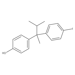 4-[1-(4-iodophenyl)-1,2-dimethylpropyl]Phenol结构式