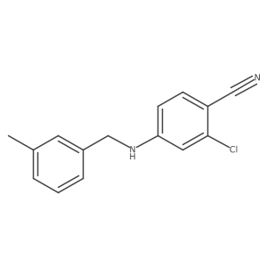 2-Chloro-4-[[(3-methylphenyl)methyl]amino]benzonitrile结构式