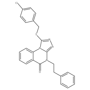 1-((4-chlorobenzyl)thio)-4-phenethyl-[1,2,4]triazolo[4,3-a]quinazolin-5(4H)-one Structure