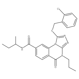 N-(sec-butyl)-1-[(2-chlorobenzyl)thio]-5-oxo-4-propyl-4,5-dihydro[1,2,4]triazolo[4,3-a]quinazoline-8-carboxamide Structure