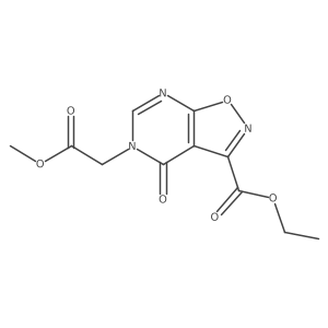 Ethyl 5-(2-methoxy-2-oxoethyl)-4-oxo-4,5-dihydroisoxazolo[5,4-d]pyrimidine-3-carboxylate Structure