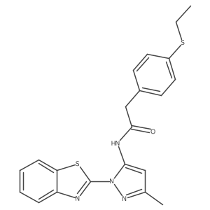 N-[1-(2-Benzothiazolyl)-3-methyl-1H-pyrazol-5-yl]-4-(ethylthio)benzeneacetamide Structure