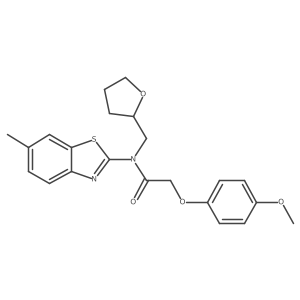 2-(4-Methoxyphenoxy)-N-(6-methyl-2-benzothiazolyl)-N-[(tetrahydro-2-furanyl)methyl]acetamide结构式