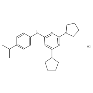 N-(4-isopropylphenyl)-4,6-di(pyrrolidin-1-yl)-1,3,5-triazin-2-amine hydrochloride结构式