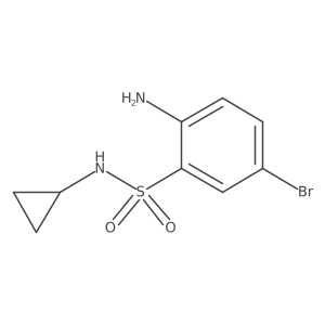 2-amino-5-bromo-N-cyclopropylbenzene-1-sulfonamide结构式