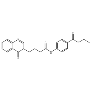 ethyl 4-({4-[4-oxo-3(4H)-quinazolinyl]butanoyl}amino)benzoate Structure