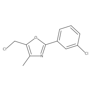 5-(Chloromethyl)-2-(3-chlorophenyl)-4-methyl-1,3-oxazole Structure