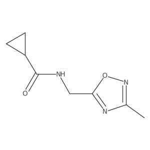 N-[(3-methyl-1,2,4-oxadiazol-5-yl)methyl]cyclopropanecarboxamide结构式