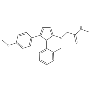 2-((5-(4-methoxyphenyl)-1-(o-tolyl)-1H-imidazol-2-yl)thio)-N-methylacetamide Structure