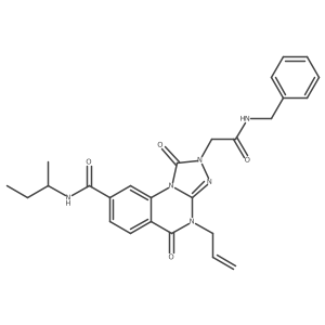 4-allyl-2-(2-(benzylamino)-2-oxoethyl)-N-(sec-butyl)-1,5-dioxo-1,2,4,5-tetrahydro-[1,2,4]triazolo[4,3-a]quinazoline-8-carboxamide结构式