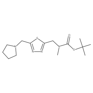 tert-butyl N-methyl-N-[[5-(pyrrolidin-1-ylmethyl)-1,3,4-thiadiazol-2-yl]methyl]carbamate结构式
