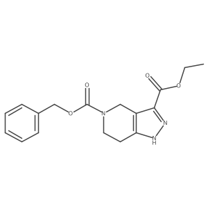 5-Benzyl 3-ethyl 2,4,6,7-tetrahydro-5H-pyrazolo[4,3-c]pyridine-3,5-dicarboxylate结构式
