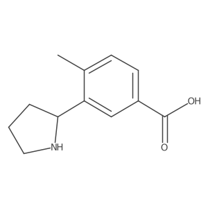 (S)-4-Methyl-3-(pyrrolidin-2-yl)benzoic acid结构式