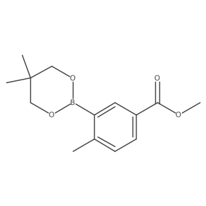 Methyl 3-(5,5-dimethyl-1,3,2-dioxaborinan-2-yl)-4-methylbenzoate Structure