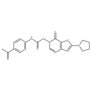 N-(4-acetylphenyl)-2-(7-oxo-2-(pyrrolidin-1-yl)thiazolo[4,5-d]pyrimidin-6(7H)-yl)acetamide Structure