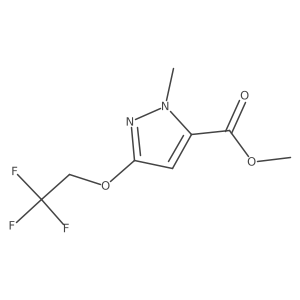 methyl 1-methyl-3-(2,2,2-trifluoroethoxy)-1H-pyrazole-5-carboxylate结构式