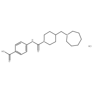 4-({[4-(Azepan-1-ylmethyl)piperidin-1-yl]carbonyl}-amino)benzoic acid hydrochloride Structure