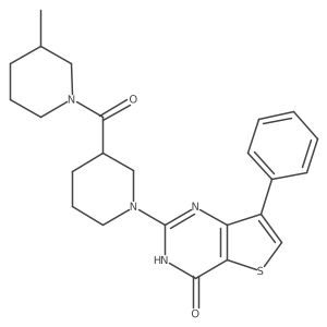 2-{3-[(3-methylpiperidin-1-yl)carbonyl]piperidin-1-yl}-7-phenylthieno[3,2-d]pyrimidin-4(3H)-one Structure