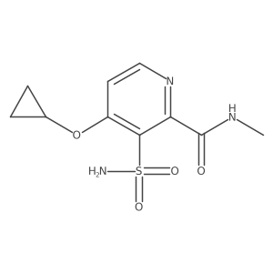 4-Cyclopropoxy-N-methyl-3-sulfamoylpicolinamide结构式