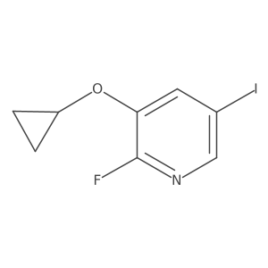 3-Cyclopropoxy-2-fluoro-5-iodopyridine结构式