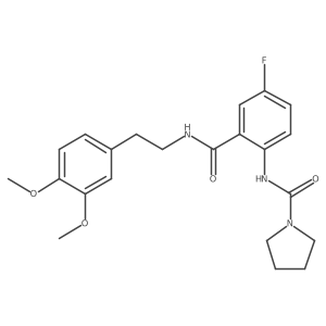 N-(2-{[2-(3,4-dimethoxyphenyl)ethyl]carbamoyl}-4-fluorophenyl)pyrrolidine-1-carboxamide Structure