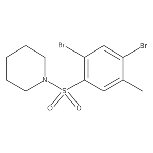 1-(2,4-Dibromo-5-methylbenzenesulfonyl)piperidine结构式