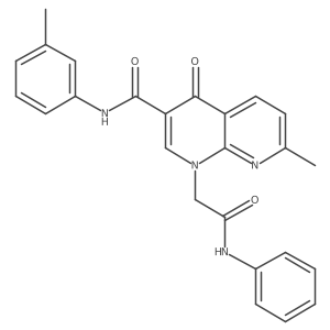 7-methyl-4-oxo-1-(2-oxo-2-(phenylamino)ethyl)-N-(m-tolyl)-1,4-dihydro-1,8-naphthyridine-3-carboxamide Structure