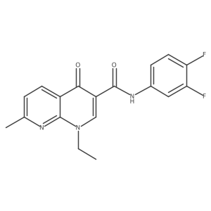 N-(3,4-difluorophenyl)-1-ethyl-7-methyl-4-oxo-1,4-dihydro-1,8-naphthyridine-3-carboxamide结构式