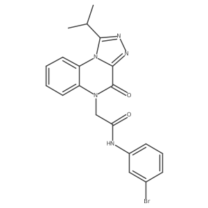 N-(3-bromophenyl)-2-(1-isopropyl-4-oxo-[1,2,4]triazolo[4,3-a]quinoxalin-5(4H)-yl)acetamide结构式