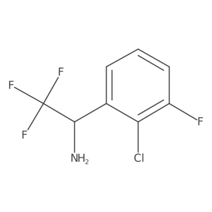 1-(2-Chloro-3-fluorophenyl)-2,2,2-trifluoroethan-1-amine结构式