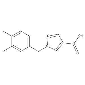 1-[(3,4-dimethylphenyl)methyl]-1H-pyrazole-4-carboxylic acid Structure