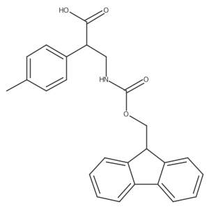 (R)-3-(9H-Fluoren-9-ylmethoxycarbonylamino)-2-p-tolyl-propionic acid结构式