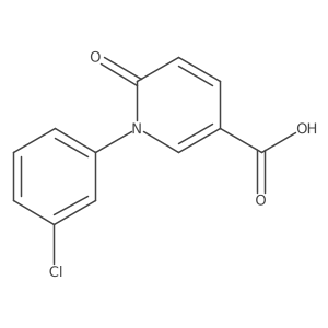 1-(3-Chlorophenyl)-6-oxo-1,6-dihydropyridine-3-carboxylic acid结构式