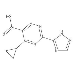 4-Cyclopropyl-2-(4H-1,2,4-triazol-3-yl)pyrimidine-5-carboxylic acid结构式