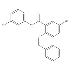 5-Bromo-N-(3-chlorophenyl)-2-[(phenylmethyl)oxy]benzamide Structure