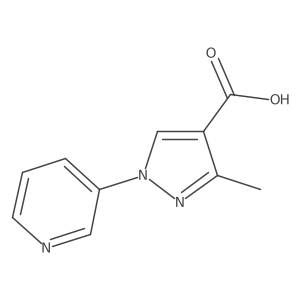 3-methyl-1-(pyridin-3-yl)-1H-pyrazole-4-carboxylic acid结构式