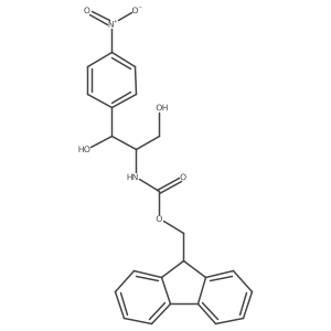 (1S,2S)-2-[(9-Fluorenylmethyloxycarbonyl)amino]-1,3-dihydroxy-1-(4-nitrophenyl)propan Structure