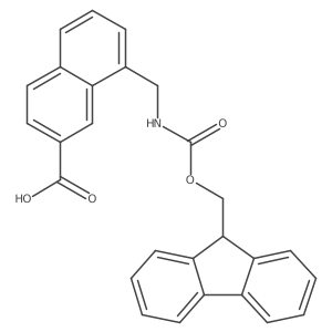 8-[(9H-Fluoren-9-ylmethoxycarbonylamino)methyl]naphthalene-2-carboxylic acid结构式