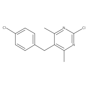 2-Chloro-5-[(4-chlorophenyl)methyl]-4,6-dimethylpyrimidine结构式