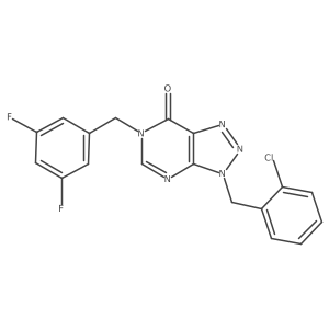 3-(2-chlorobenzyl)-6-(3,5-difluorobenzyl)-3,6-dihydro-7H-[1,2,3]triazolo[4,5-d]pyrimidin-7-one Structure