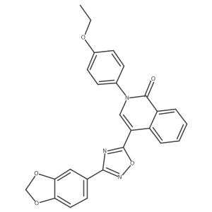 4-[3-(1,3-benzodioxol-5-yl)-1,2,4-oxadiazol-5-yl]-2-(4-ethoxyphenyl)isoquinolin-1(2H)-one Structure