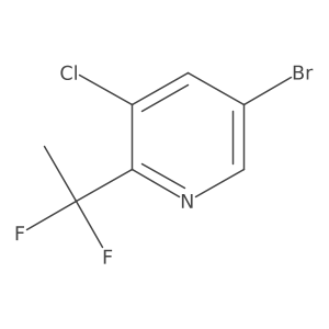 5-Bromo-3-chloro-2-(1,1-difluoroethyl)pyridine结构式
