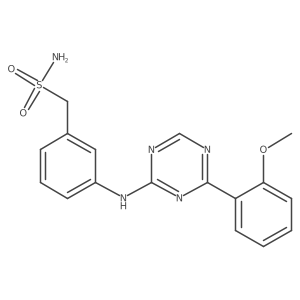 3-[(4-(2-Methoxyphenyl)-1,3,5-triazin-2-yl)amino]benzenemethanesulfonamide Structure