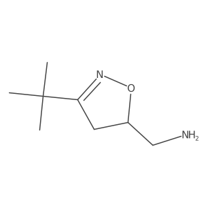 (3-Tert-butyl-4,5-dihydro-1,2-oxazol-5-yl)methanamine结构式